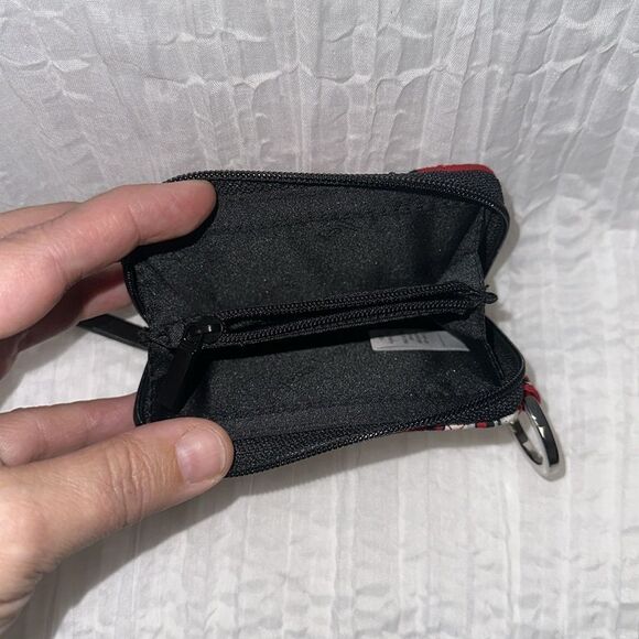 Vera Bradley Red Black White Gray Playful Penguins Wristlet & Small Wallet Set - Picture 13 of 16